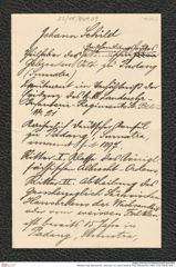 Nachlass Franz Steindachner, Lebenslauf von Johann Schild an Franz Steindachner (1904), Inv.Nr. 449.09, Seite 1